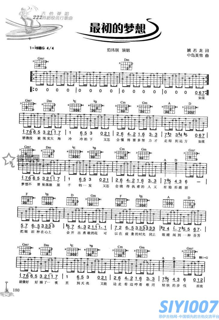 范玮琪最初的梦想吉他谱第1页