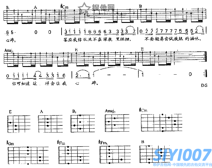 张信哲爱如潮水吉他谱第2页