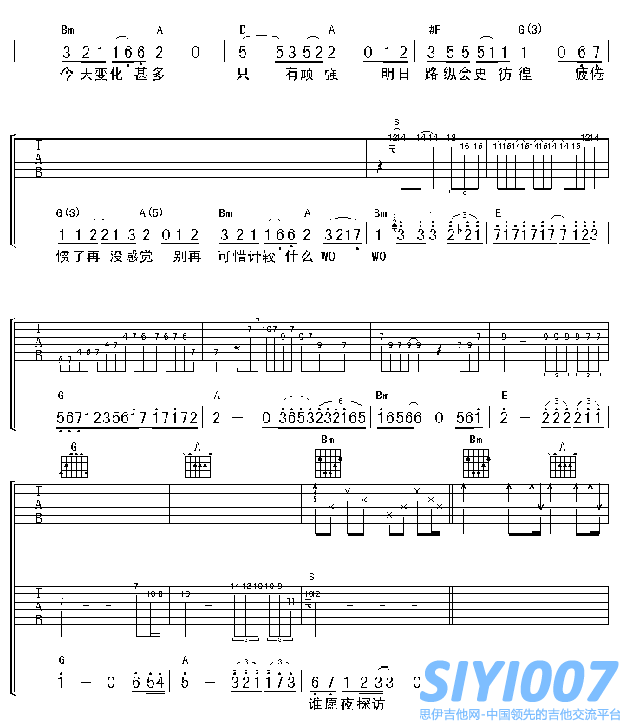 Beyond谁伴我闯荡吉他谱第3页