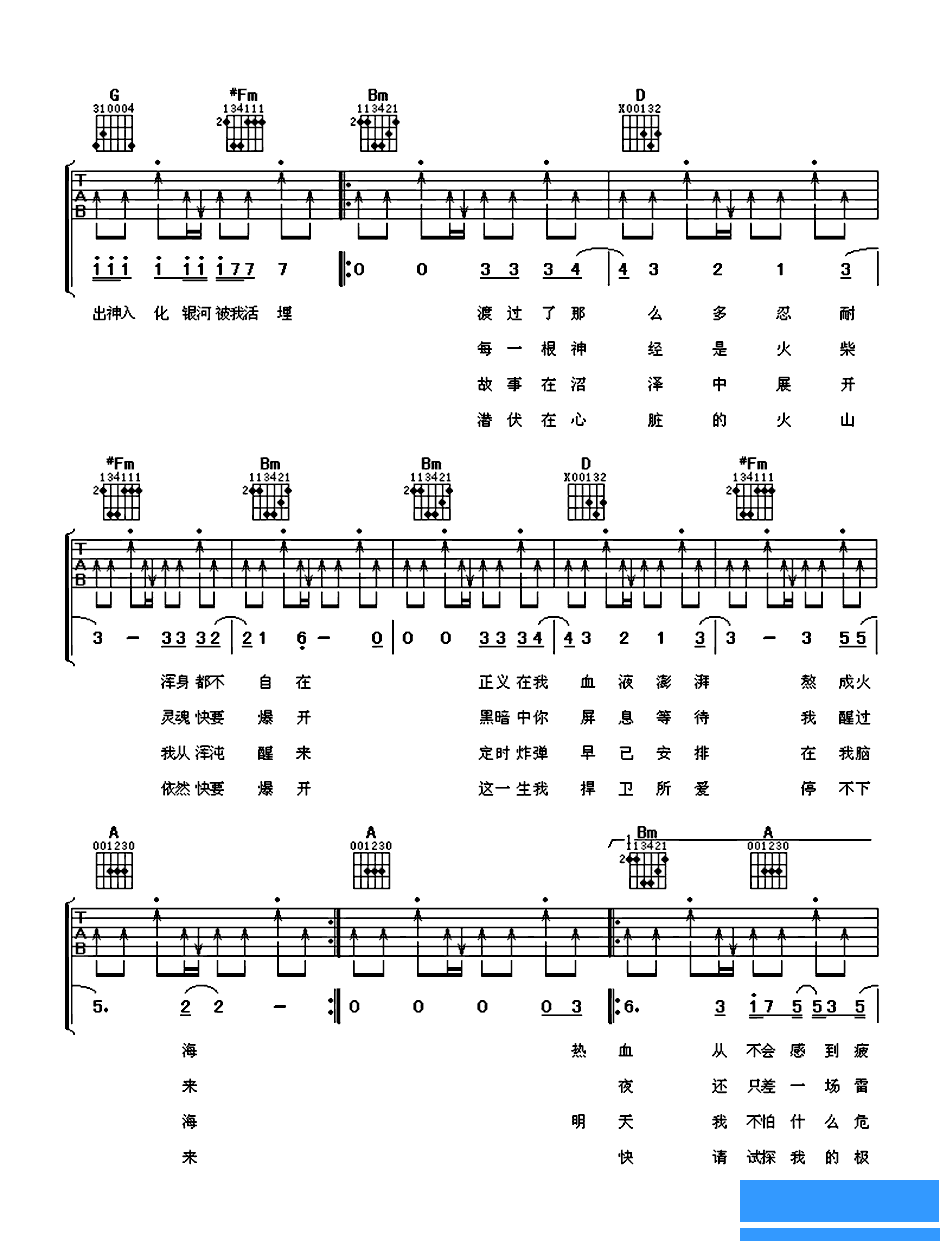 飞轮海出神入化吉他谱第2页