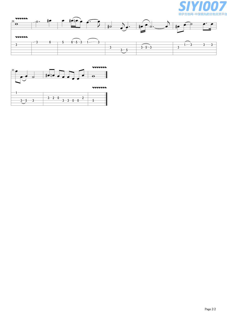 胡彦斌moonlight吉他谱第2页