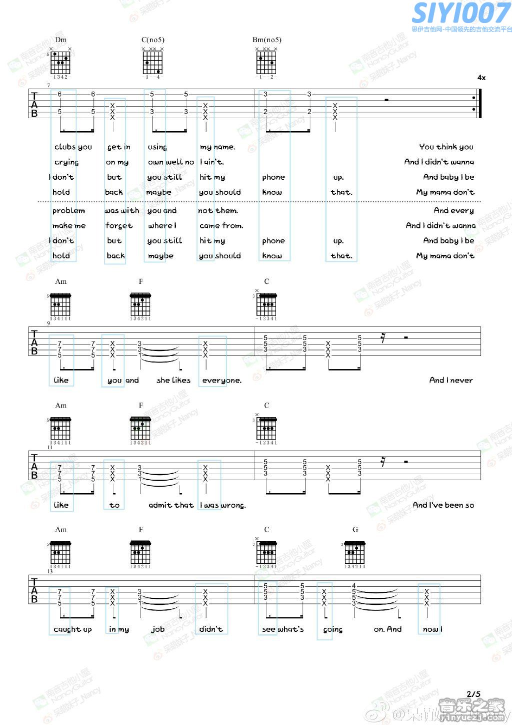 Justin Bieberlove yourself(Nancy)吉他谱第2页