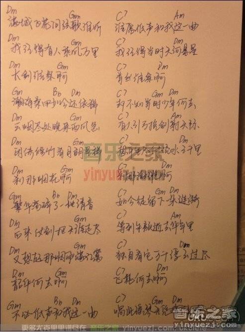 hita《无凭谁听》尤克里里谱