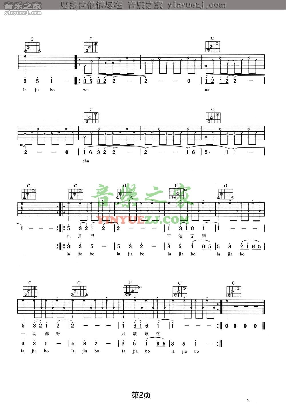 2王菲《浮躁》吉他谱