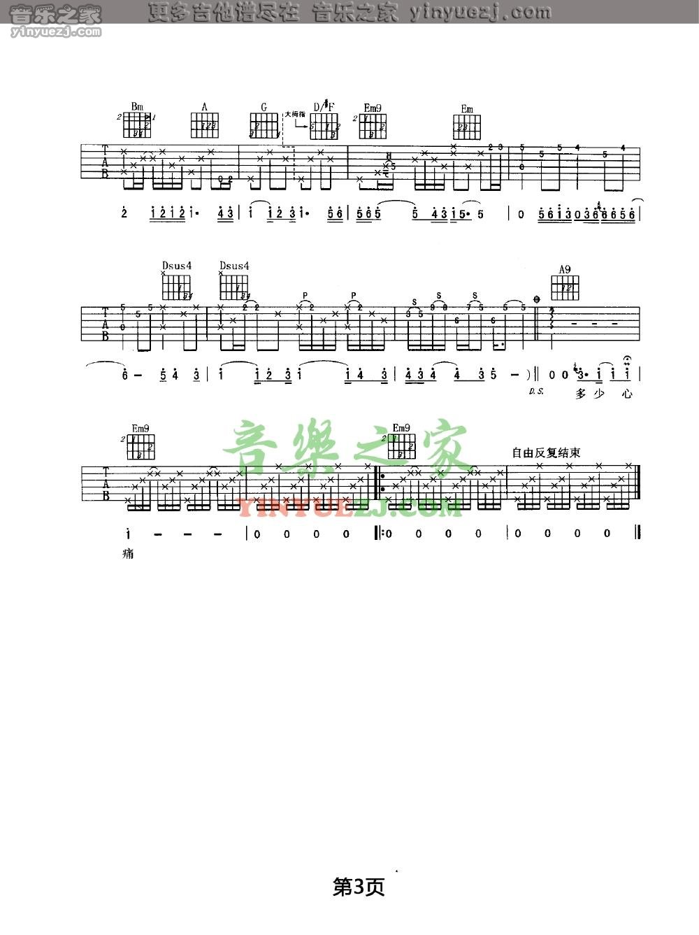 3任贤齐《了解》吉他谱