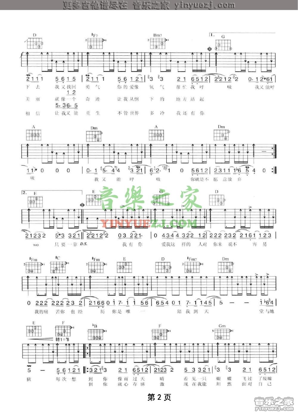 陶喆《蝴蝶》吉他譜_吉他譜_簡譜_尤克里裡_吉他譜下載_吉他教學視頻