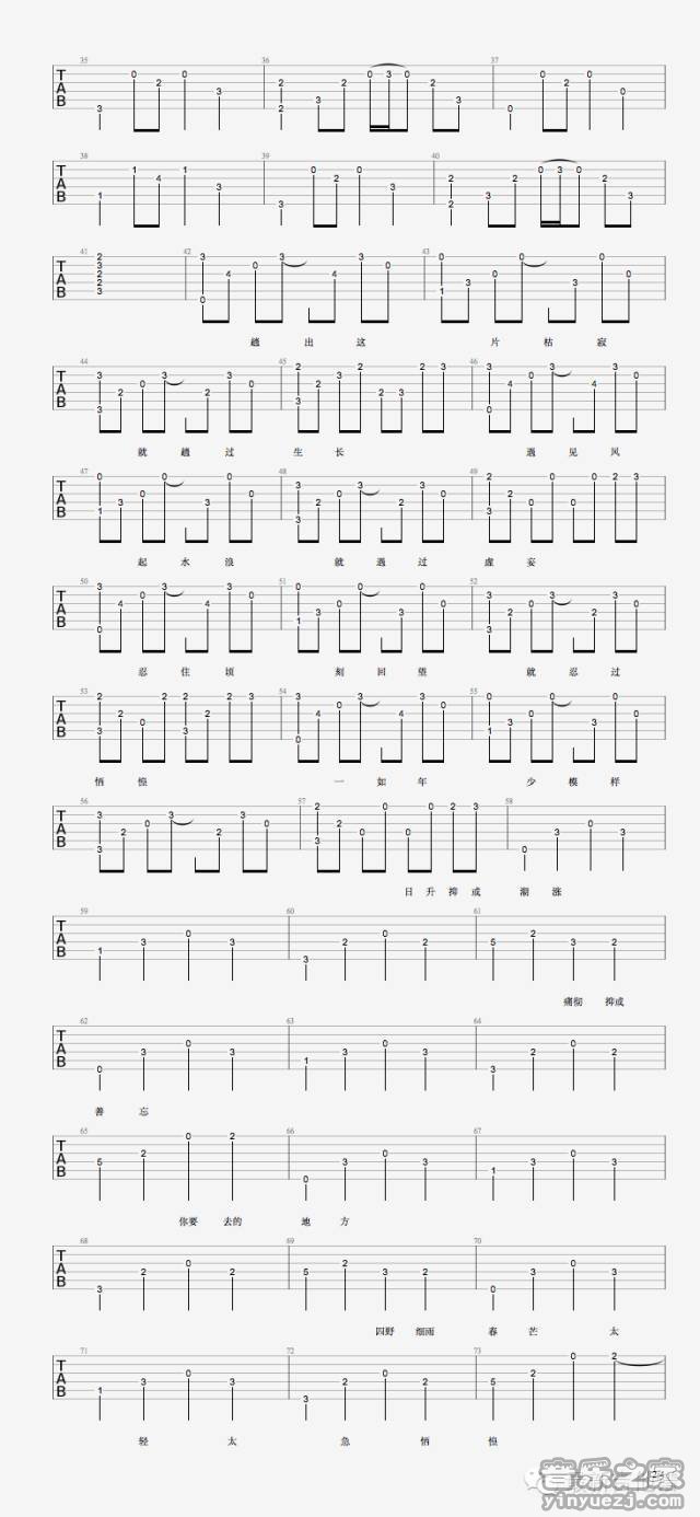 2陈鸿宇《途中》吉他谱
