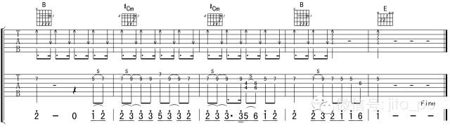 3 E调 伍佰《突然的自我》吉他谱