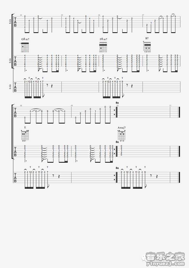 5最新吉他谱版 尧十三《失之城》吉他弹唱六线谱